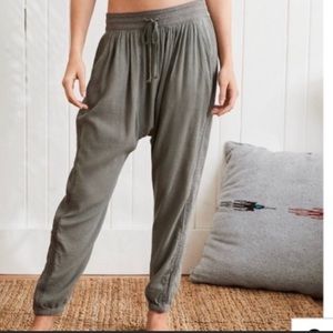 Aerie tan harem drawstring sweatpants